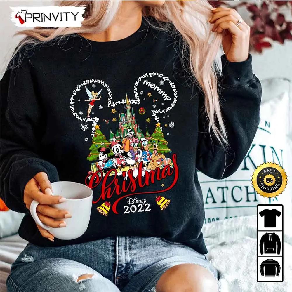 Mommy Mickey Mouse And Friends Disney Christmas 2022 Sweatshirt, Best Christmas Gifts For Disney Lovers, Merry Disney Christmas, Unisex Hoodie, T-Shirt, Long Sleeve - Prinvity