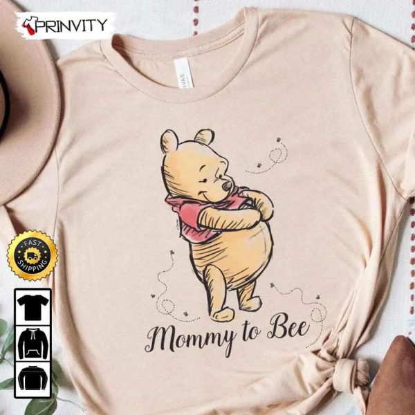 Mommy To Bee Pooh Disney Sweatshirt, Pregnancy Revea, Best Christmas Gifts 2022, Best Gifts For Mom, Unisex Hoodie, T-Shirt, Long Sleeve – Prinvity