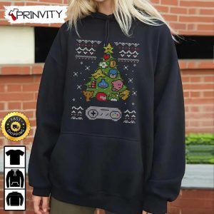 Nintendo Christmas Tree Ugly Sweatshirt Best Christmas Gift For Nintendo Game Fans Merry Christmas Happy Holidays Unisex Hoodie T Shirt Long Sleeve Prinvity 4