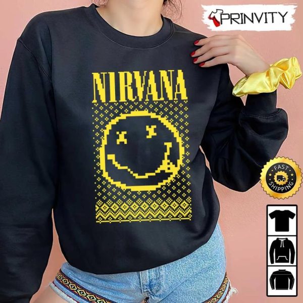 Nirvana Rock Band T-Shirt, Kurt Cobain, Krist Novoselic, Dave Grohl, Best Christmas Gifts 2022, Unisex Hoodie, Sweatshirt, Long Sleeve – Prinvity