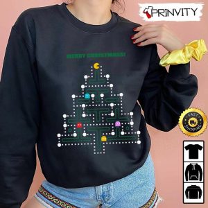 Pacman Christmas Sweatshirt Best Christmas Gift For 2022 Happy Holidays Unisex Hoodie T Shirt Long Sleeve Prinvity 2