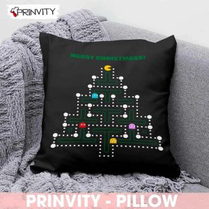 Pacman Merry Christmas Tree Gifts For Pillow 1