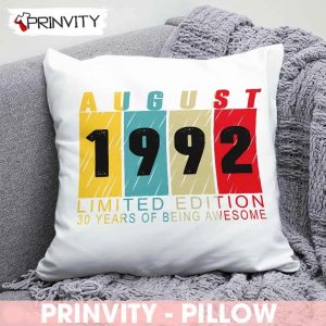 Personalized Birth Month 1992 Limited Edition Pillow 30 Years Of Being Awesome Prinvity HDCom0087 2