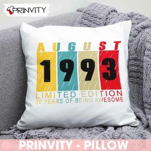 Personalized Birth Month 1993 Limited Edition Pillow 30 Years Of Being Awesome Prinvity HDCom0087 2