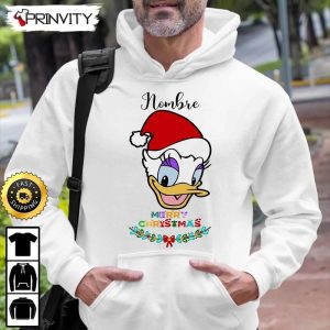 Personalized Daisy Duck Merry Christmas Sweatshirt Custom Name Best Christmas Gifts 2022 Happy Holidays Unisex Hoodie T Shirt Long Sleeve Prinvity 2