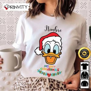 Personalized Donal Duck Merry Christmas Disney Sweatshirt Custom Name Best Christmas Gifts 2022 Happy Holidays Unisex Hoodie T Shirt Long Sleeve Prinvity 3