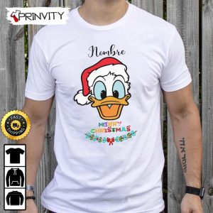 Personalized Donal Duck Merry Christmas Disney Sweatshirt Custom Name Best Christmas Gifts 2022 Happy Holidays Unisex Hoodie T Shirt Long Sleeve Prinvity 4