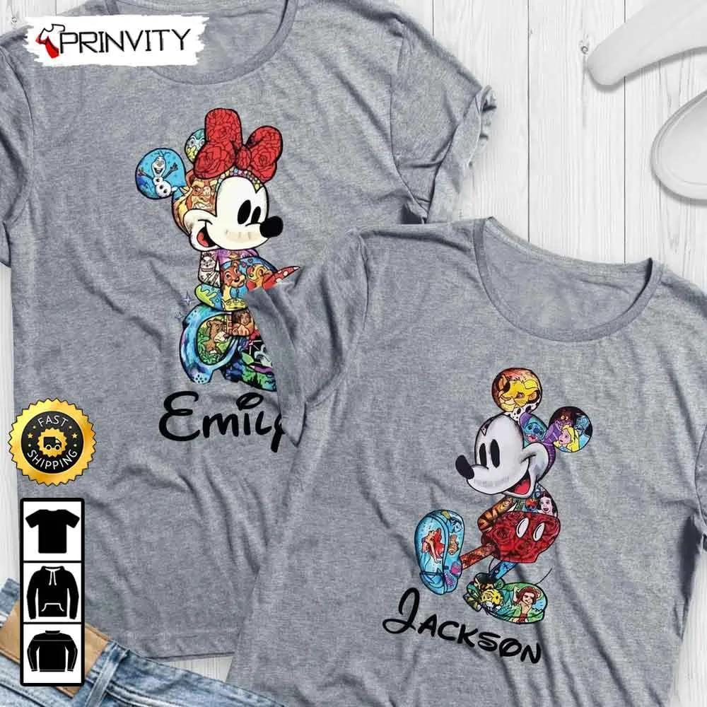 Personalized Mickey Mouse Christmas Disney Sweatshirt, Custom Name, Best Christmas Gifts For Disney Lovers, Merry Disney Christmas, Unisex Hoodie, T-Shirt - Prinvity