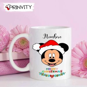 Personalized Mickey Mouse Merry Christmas Mug, Size 11oz & 15oz, Custom Name, Best Christmas Gifts 2022, Happy Holidays – Prinvity