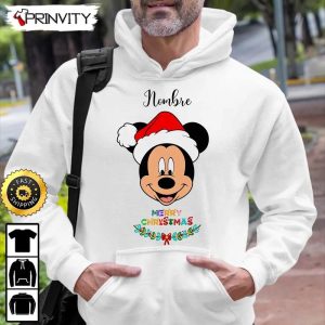 Personalized Mickey Mouse Merry Christmas Sweatshirt Custom Name Best Christmas Gifts 2022 Happy Holidays Unisex Hoodie T Shirt Long Sleeve Prinvity 2
