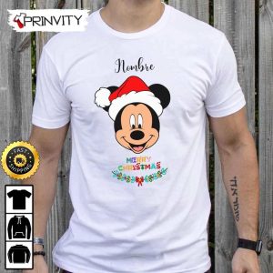 Personalized Mickey Mouse Merry Christmas Sweatshirt Custom Name Best Christmas Gifts 2022 Happy Holidays Unisex Hoodie T Shirt Long Sleeve Prinvity 4