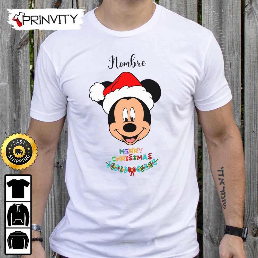 Personalized Mickey Mouse Merry Christmas Sweatshirt, Custom Name, Best Christmas Gifts 2022, Happy Holidays, Unisex Hoodie, T-Shirt, Long Sleeve - Prinvity Personalized Mickey Mouse Merry Christmas Sweatshirt, Custom Name, Best Christmas Gifts 2022, Happy Holidays, Unisex Hoodie, T-Shirt, Long Sleeve - Prinvity