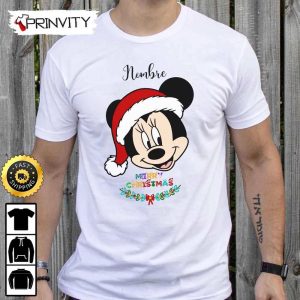 Personalized Minnie Mouse Merry Christmas Sweatshirt Custom Name Best Christmas Gifts 2022 Happy Holidays Unisex Hoodie T Shirt Long Sleeve Prinvity 4