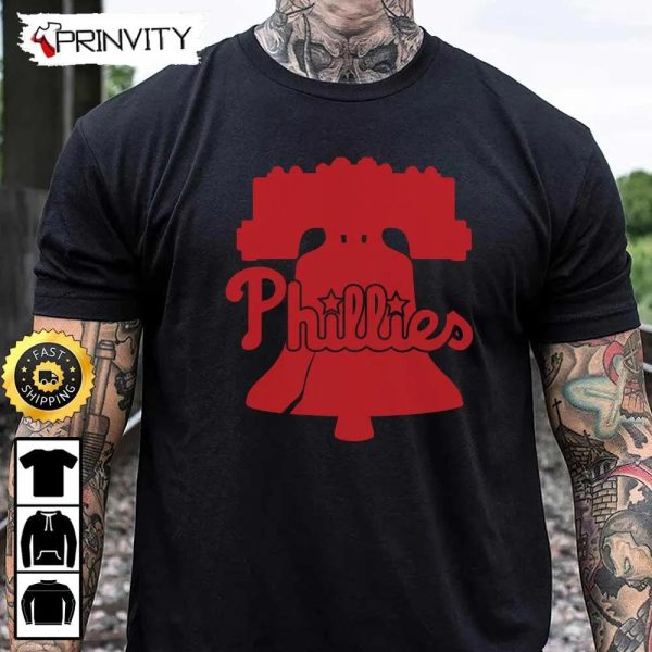 Phillies Logo World Series 2022 Champions T-Shirt, Major League Baseball, Gifts For Fans Baseball Mlb, Unisex Hoodie, Sweatshirt, Long Sleeve – Prinvity