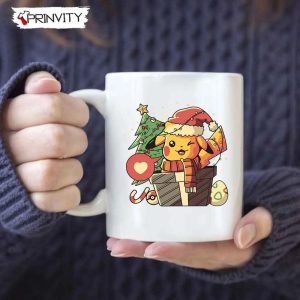 Best Christmas Gifts Pikachu Pokemon For Mug, Size 11Oz & 15Oz, Merry Christmas, Happy Holidays - Prinvity