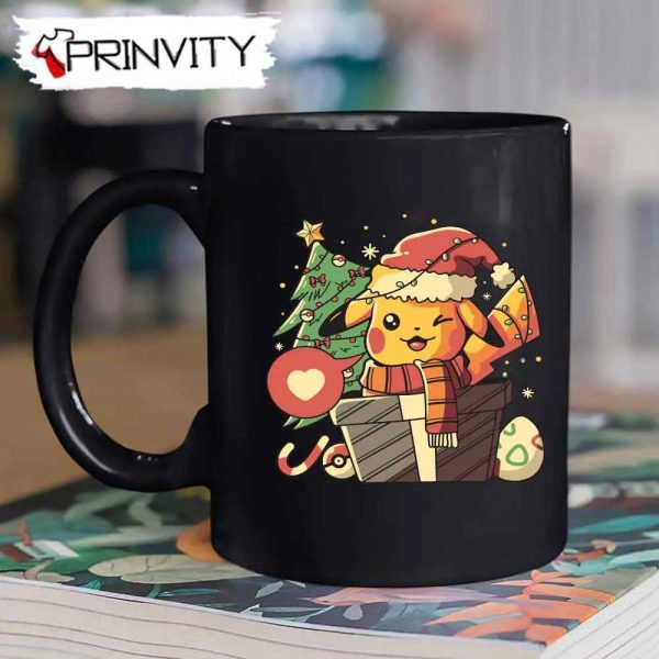 Pikachu Pokemon Best Christmas Gifts For Mug, Size 11Oz & 15Oz, Merry Christmas, Happy Holidays – Prinvity