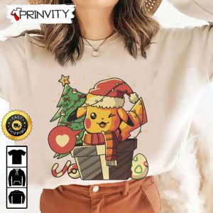 Pikachu Pokemon Best Christmas Gift For Sweatshirt Merry Christmas Happy Holidays Unisex Hoodie T Shirt Long Sleeve Prinvity 3