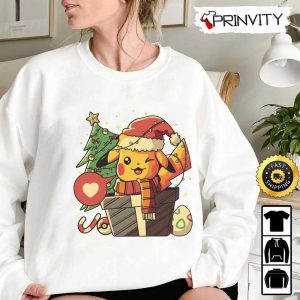 Pikachu Pokemon Best Christmas Gift For Sweatshirt Merry Christmas Happy Holidays Unisex Hoodie T Shirt Long Sleeve Prinvity 5