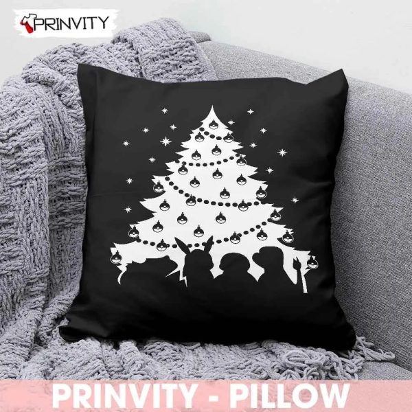 Pokemon Christmas Tree Best Christmas Gifts For Pillow, Merry Christmas, Happy Holidays, Size 14”x14”, 16”x16”, 18”x18”, 20”x20” – Prinvity