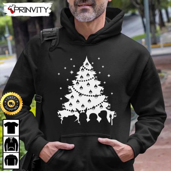 Pokemon Christmas Tree Sweatshirt, Best Christmas Gift For 2022, Merry Christmas, Happy Holidays, Unisex Hoodie, T-Shirt, Long Sleeve – Prinvity