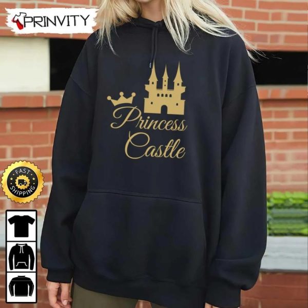 Princess Castle Walt Disney Merry Christmas Sweatshirt, Best Christmas Gifts For Disney Lovers, Merry Disney Christmas, Unisex Hoodie, T-Shirt, Long Sleeve – Prinvity