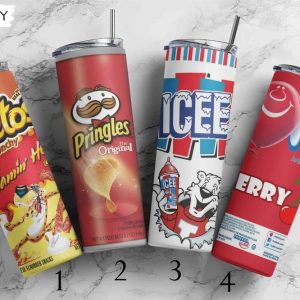 Pringles Cheetos Icee Airheads Food & Beverage 20oz Skinny Tumbler, Sliced Potato Snack, Candy Taffy, Best Christmas Gifts For 2022- Prinvity