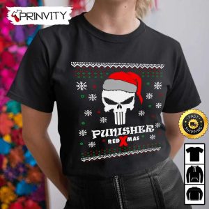 Punisher Red Xmas Best Christmas Gift For Sweatshirt Merry Christmas Happy Holidays Unisex Hoodie T Shirt Long Sleeve Prinvity 5