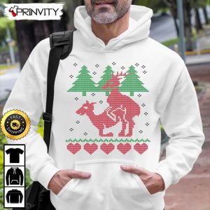 Reindeer Funny Ugly Sweatshirt Best Christmas Gifts 2022 Merry Christmas Happy Holidays Unisex Hoodie T Shirt Long Sleeve Prinvity 2
