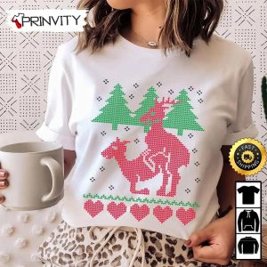 Reindeer Funny Ugly Sweatshirt Best Christmas Gifts 2022 Merry Christmas Happy Holidays Unisex Hoodie T Shirt Long Sleeve Prinvity 3
