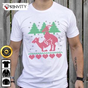 Reindeer Funny Ugly Sweatshirt Best Christmas Gifts 2022 Merry Christmas Happy Holidays Unisex Hoodie T Shirt Long Sleeve Prinvity 4