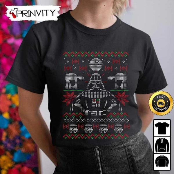 Star Wars Darth Vader Merry Christmas Ugly Sweatshirt, Best Christmas Gifts 2022, Happy Holidays, Unisex Hoodie, T-Shirt, Long Sleeve – Prinvity