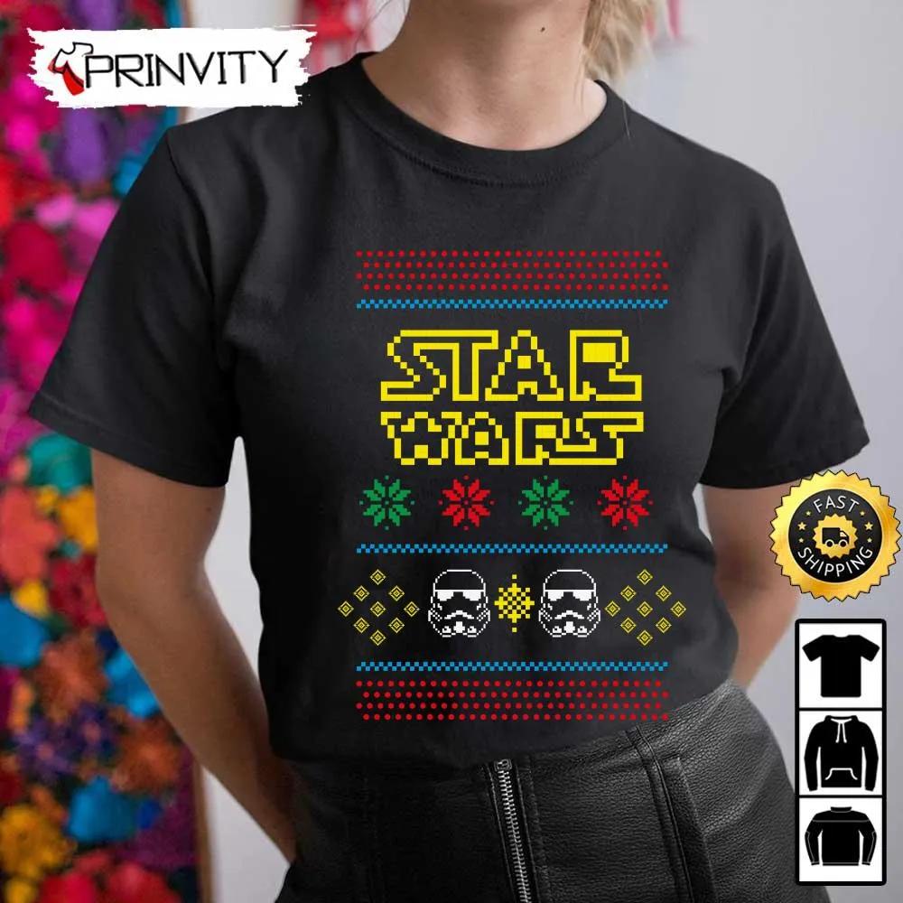 Star Wars Christmas Ugly Sweatshirt, Best Christmas Gifts 2022, Happy Holidays, Unisex Hoodie, T-Shirt, Long Sleeve - Prinvity