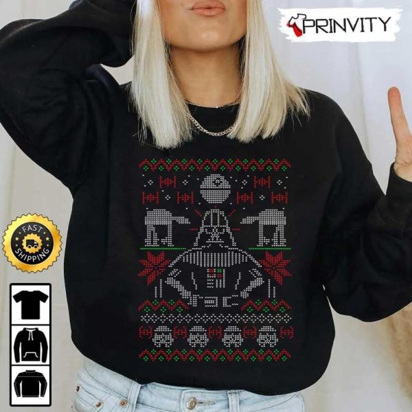 Star Wars Darth Vader Merry Christmas Ugly Sweatshirt, Best Christmas Gifts 2022, Happy Holidays, Unisex Hoodie, T-Shirt, Long Sleeve – Prinvity