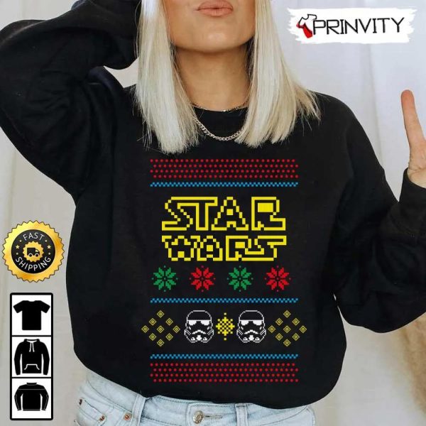 Star Wars Christmas Ugly Sweatshirt, Best Christmas Gifts 2022, Happy Holidays, Unisex Hoodie, T-Shirt, Long Sleeve – Prinvity