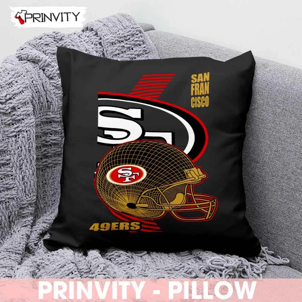 San Francisco 49Ers NFL Pillow, National Football League, Best Christmas Gifts For Fans, Size 14''x14'', 16''x16'', 18''x18'', 20''x20' - Prinvity