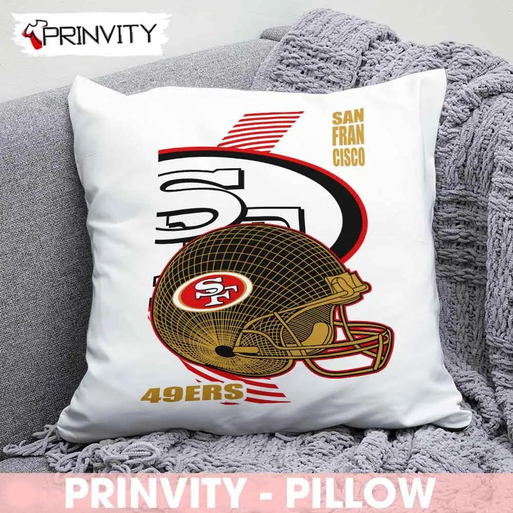 San Francisco 49Ers NFL Pillow, National Football League, Best Christmas Gifts For Fans, Size 14''x14'', 16''x16'', 18''x18'', 20''x20' - Prinvity