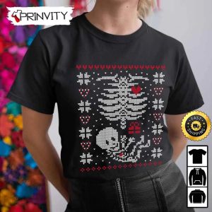 Skeleton Pregnant Baby Heart Ugly Sweatshirt Merry Christmas Happy Holidays Unisex Hoodie T Shirt Long Sleeve Prinvity HDCom0058 4