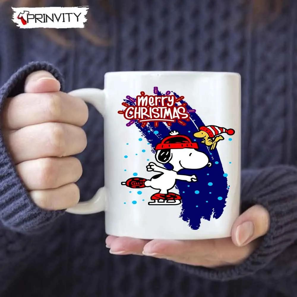 Snoopy Merry Christmas Mug, Size 11oz & 15oz, Best Christmas Gifts 2022, Happy Holidays - Prinvity