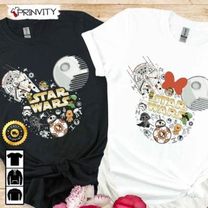 Star Wars Mickey Mouse Christmas Head Disney Christmas Sweatshirt, Best Christmas Gifts For Disney Lovers, Merry Disney Christmas, Unisex Hoodie, T-Shirt, Long Sleeve - Prinvity