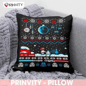 Star Wars Pillow, Best Gifts For Star Wars Fans, Merry Christmas, Happy Holidays, Size 14''x14'', 16''x16'', 18''x18'', 20''x20' - Prinvity