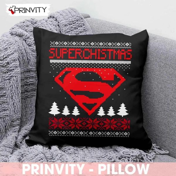 Superchristmas Pillow, Best Christmas Gifts For 2022, Merry Christmas, Happy Holidays, Size 14”x14”, 16”x16”, 18”x18”, 20”x20′ – Prinvity