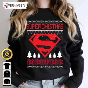 Superchristmas Ugly Sweatshirt Best Christmas Gifts For 2022 Merry Christmas Happy Holidays Unisex Hoodie T Shirt Long Sleeve Prinvity HDCom0096 3