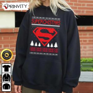 Superman Mery Christmas Ugly Sweatshirt DC Comics Best Christmas Gifts 2022 Happy Holidays Unisex Hoodie T Shirt Long Sleeve Prinvity 3