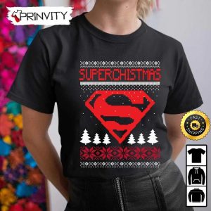 Superman Mery Christmas Ugly Sweatshirt DC Comics Best Christmas Gifts 2022 Happy Holidays Unisex Hoodie T Shirt Long Sleeve Prinvity 5