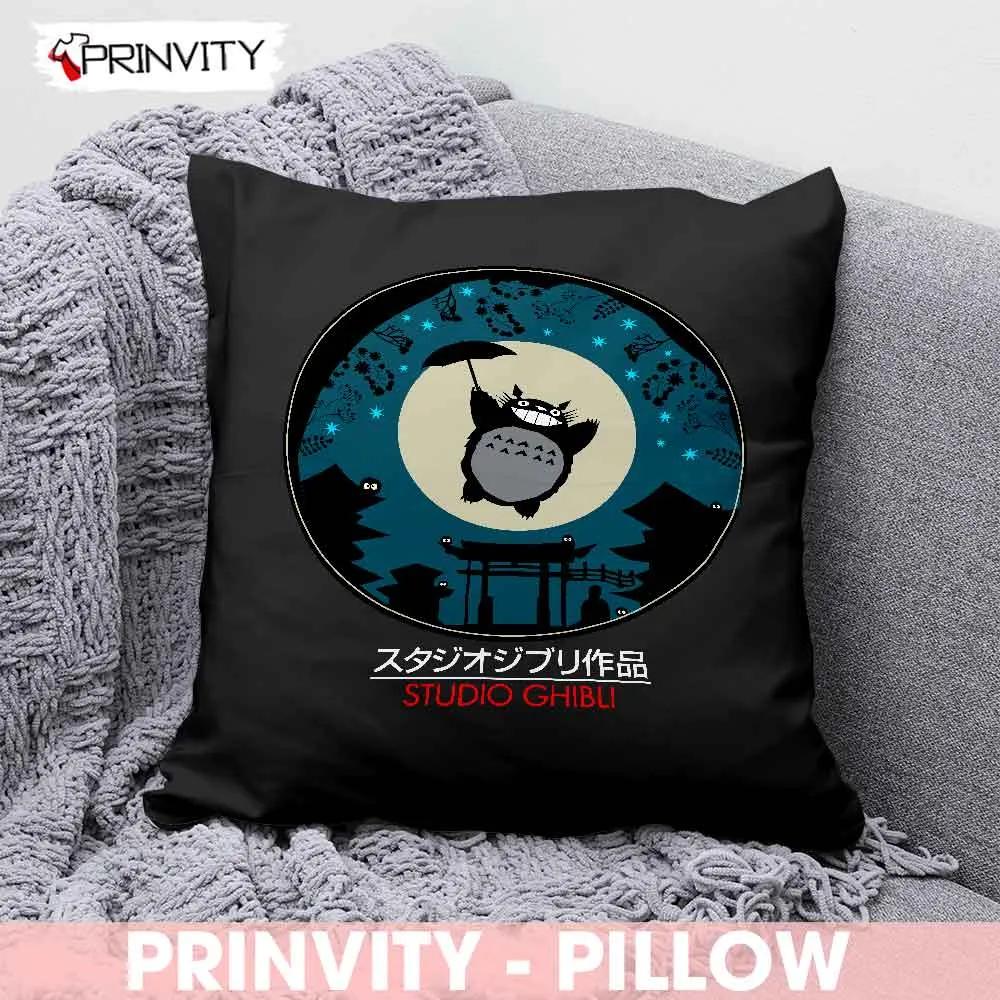 Totoro Studio Ghibli Best Christmas Gifts For Pillow, Happy Holidays, Size 14”x14”, 16”x16”, 18”x18”, 20”x20”  - Prinvity