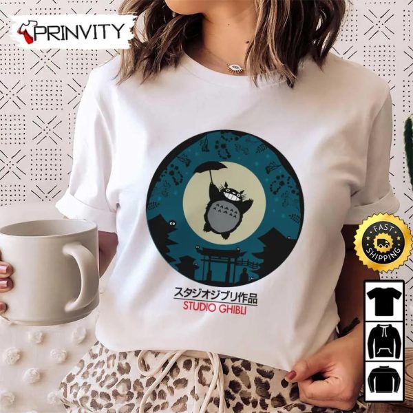 Totoro Studio Ghibli Sweatshirt, Best Christmas Gift For 2022, Happy Holidays, Unisex Hoodie, T-Shirt, Long Sleeve – Prinvity