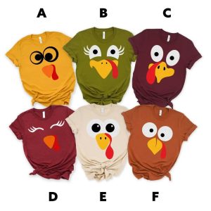 Turkey Fall US Thanksgiving Cute T Shirt Best Thanksgiving Gifts For 2022 Autumn Happy Thankful Unisex Hoodie Sweatshirt Long Sleeve Prinvity 1