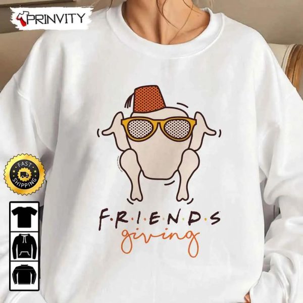 Turkey Friendsgiving Funny Sweatshirt, Happy Friends Thanksgiving, Friendsgiving Dinner Night, Turkey Thankful, Women’S Fall, Unisex Hoodie, T-Shirt, Long Sleeve – Prinvity