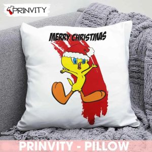 Tweety Looney Tunes Merry Christmas Pillow Best Christmas Gifts 2022 Happy Holidays Prinvity 1