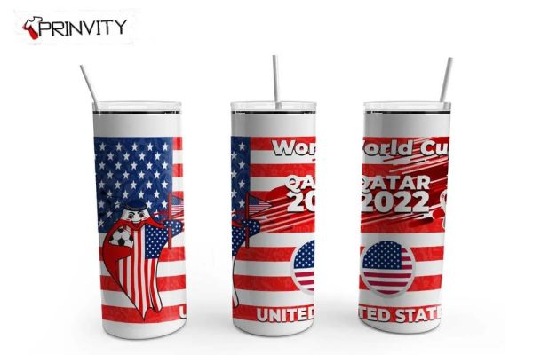 United States World Cup Qatar 2022 20oz Skinny Tumbler, Best Christmas Gifts For 2022- Prinvity